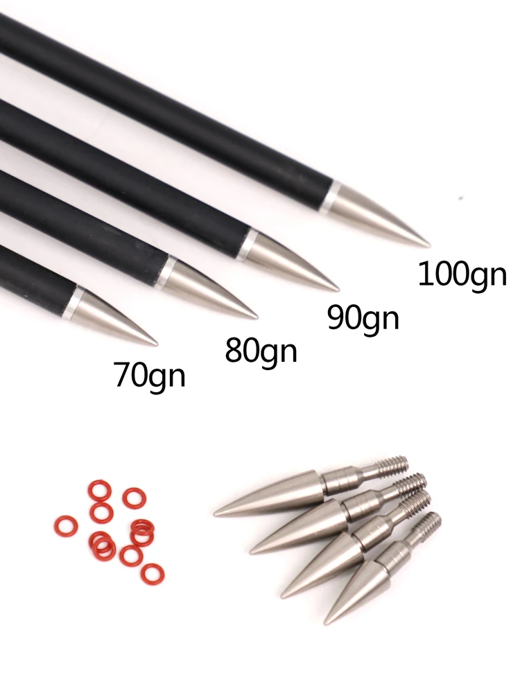 3/12 PCS DIY Stainless Steel Arrow Point Tip 70 80 90 100 Grain For ID 6.2mm Arrow Shaft Broadheads Arrow Head