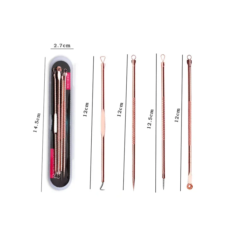 Comedondrukker Puistje Comedo Extractor Tool Beste Acne Verwijdering Kit Behandeling voor Smet Whitehead Popping Zit Verwijderen voor