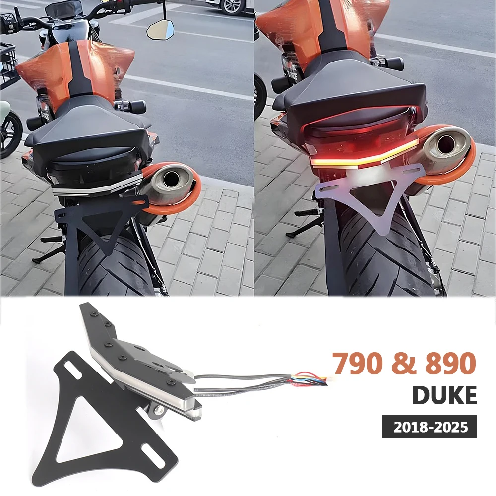 

Motorcycle License Plate Holder Fender Eliminator Tail Tidy Kit Rear Bracket For 790 890 Duke 790Duke 890Duke DUKE 890 790