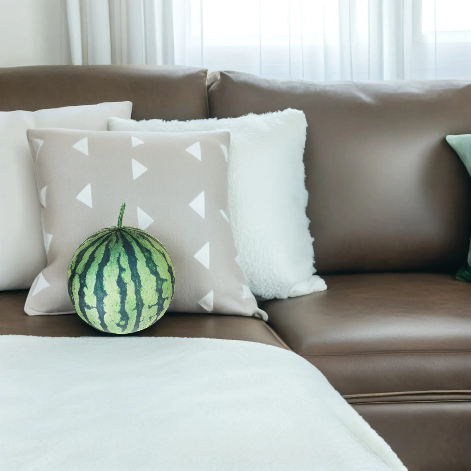 

Watermelon Pillow Cute Fruit Simulated Stuffed Birthday Cushion Decorative Throw for Kids Gift Pillow Watermelon