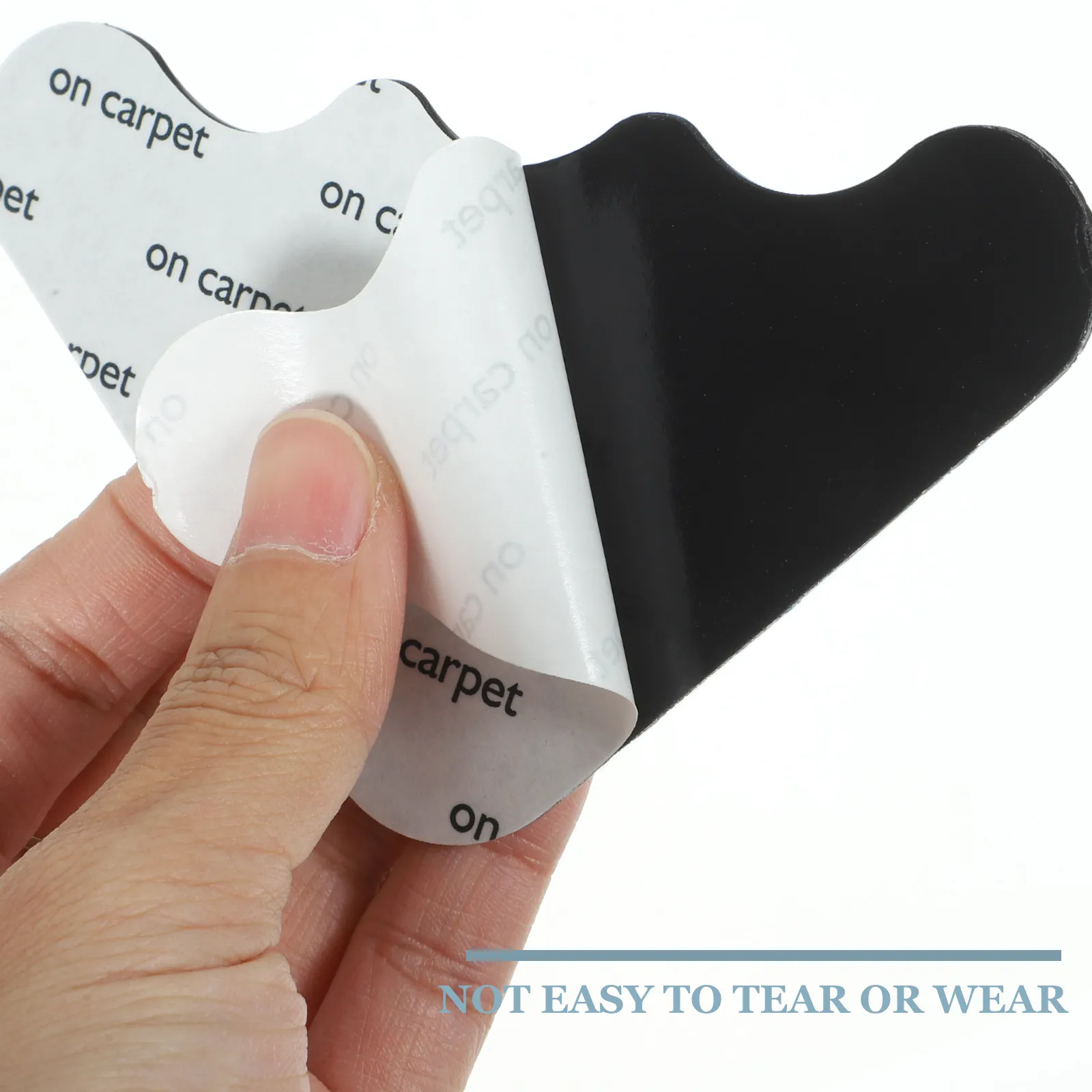 

10Pcs PU Carpet Grippers Non-Slip Rug Stickers for Area Rugs on Hardwood Floors Runner Rug Pad Corner