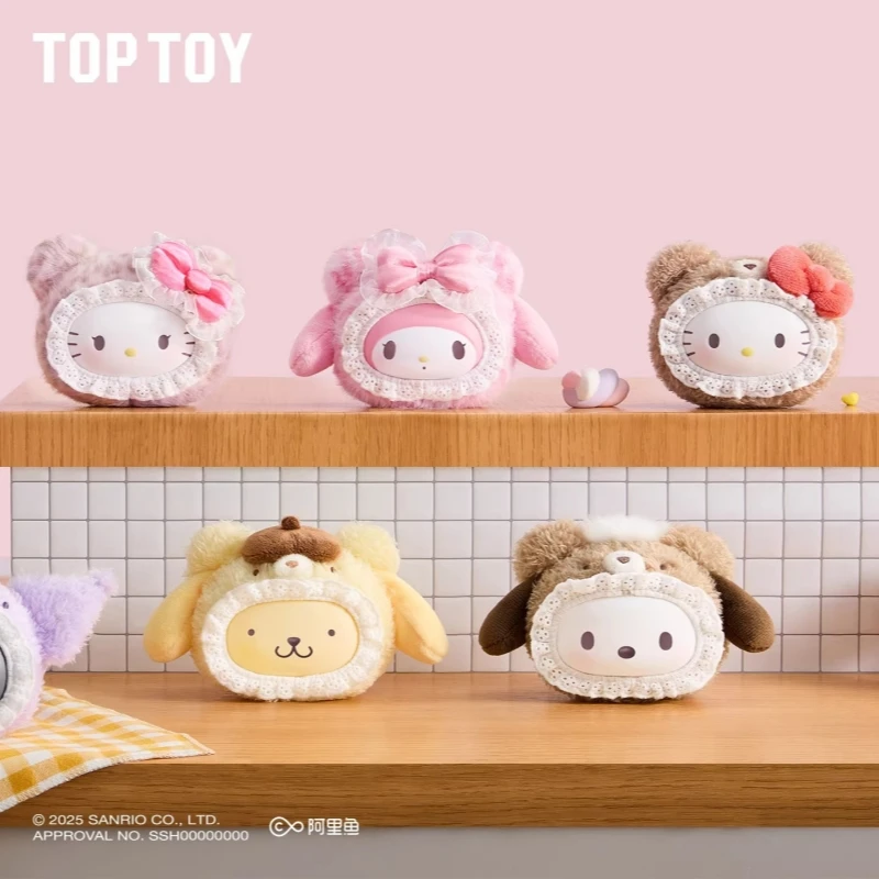 TOP TOY Sanrio Family, Serie de Osos de Peluche, Caja Sorpresa, Figura de Vinilo, Adorno para Mochila, Juguete Infantil, Modelo de Anime, Regalo de Cumpleaños