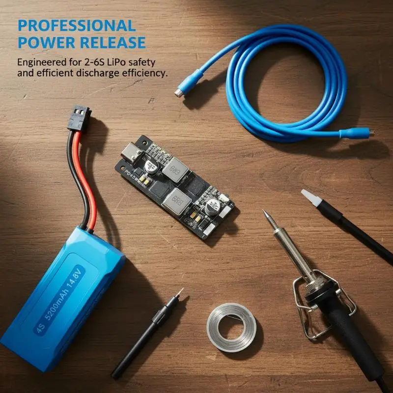 

Li-ion/LiFePO4 Batteries Charger TypeC USB PD3.1 Fast Charging 45W 2S 3S 4S 5S 6S Lithium Battery Charger Discharger Module