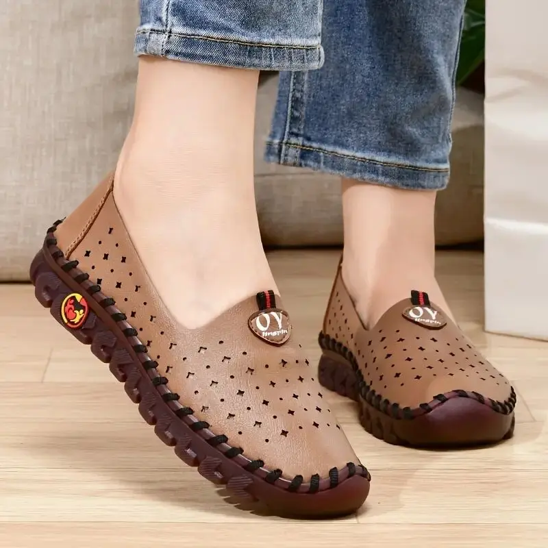 Women Loafers Pu Leather Oxford Soft Sole Flats Casual Ladies Non-Slip Comfortable Mother Shoes Fashion Sneakers Mujer Zapatos