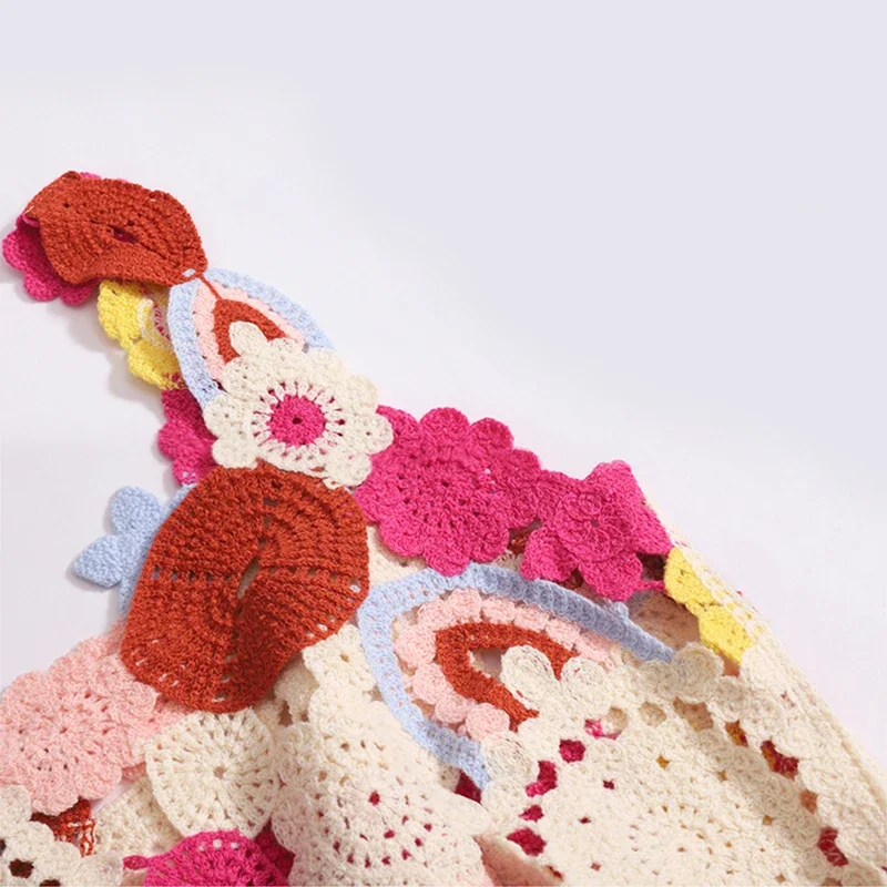 ITOOLIN قطع علوية نسائية بوهو مثيرة مفرغة Y2K قطع علوية رائعة بدون ظهر قطع علوية متماسكة صيفية لقضاء العطلات على الشاطئ قميص قصير فضفاض 2024 #4