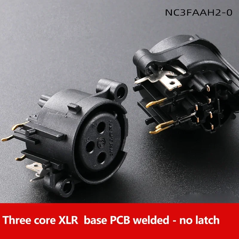 

NC3FAAH2 3 Pin XLR Socket PCB Mount Panel Connectors Bronze Contacts Male Female Chassis Connectors Socket With / no Latch Lock