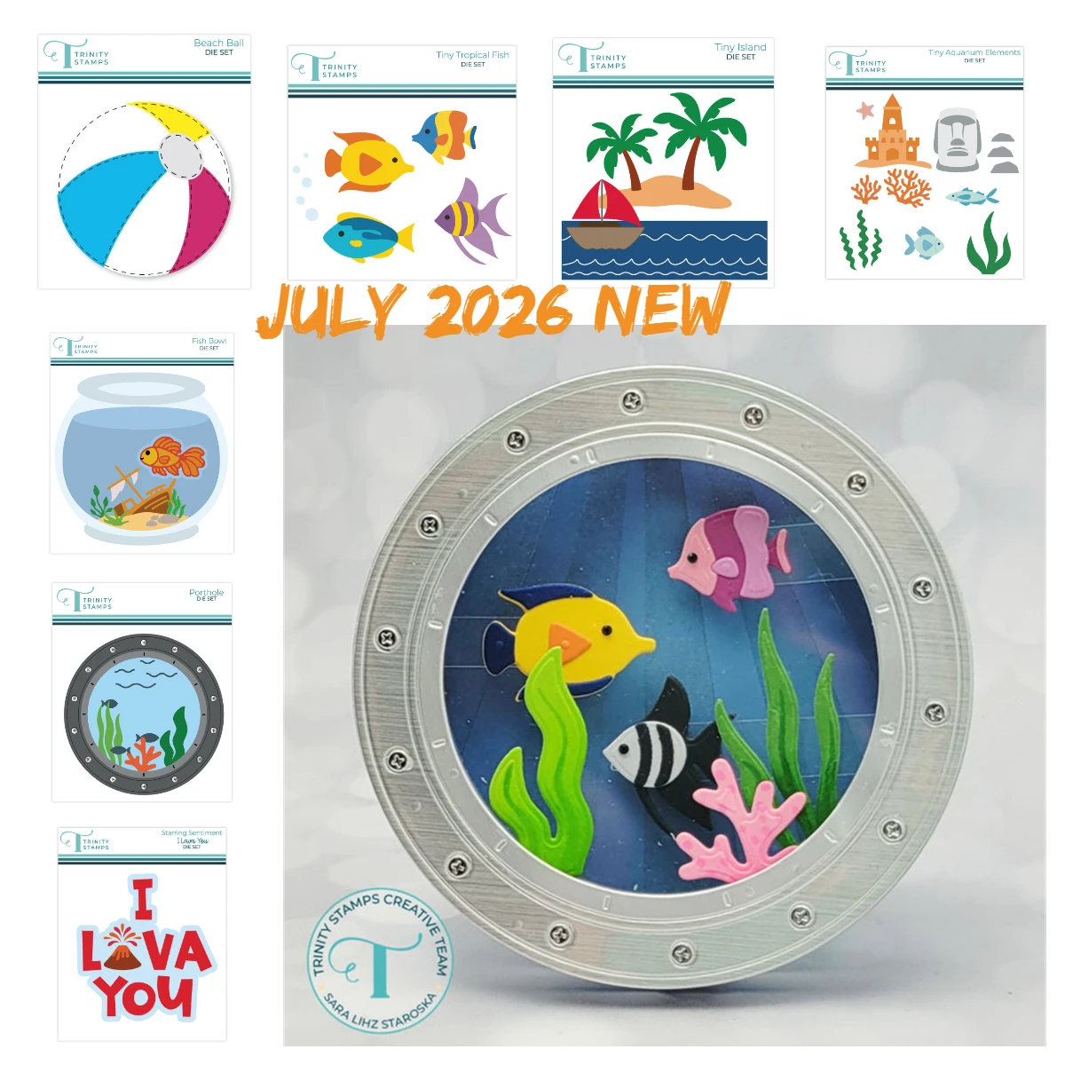 New Tiny Aquarium Elements Die Set Starring Sentiment Metal Cutting Dies Scrapbooking DIY Paper Card Embossing Craft Supplies