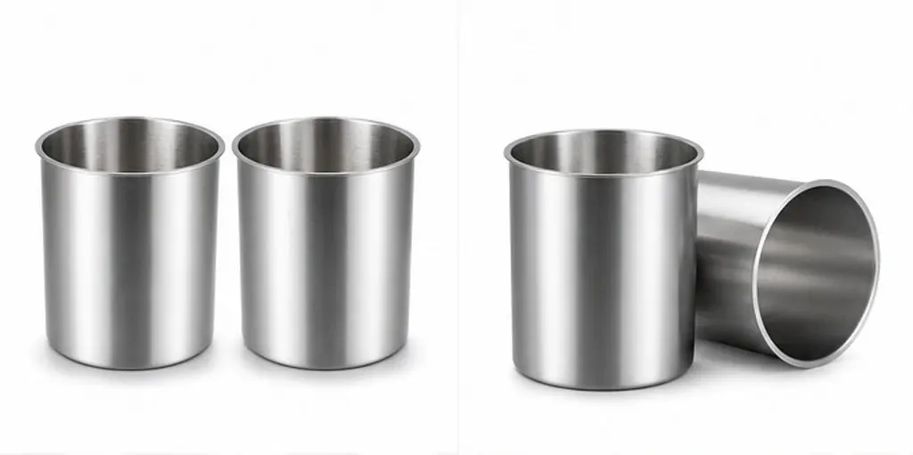 Stainless Steel Ice Bucket for Beer Wine Bar – 2pcs Beverage Cooler for Parties Home Use