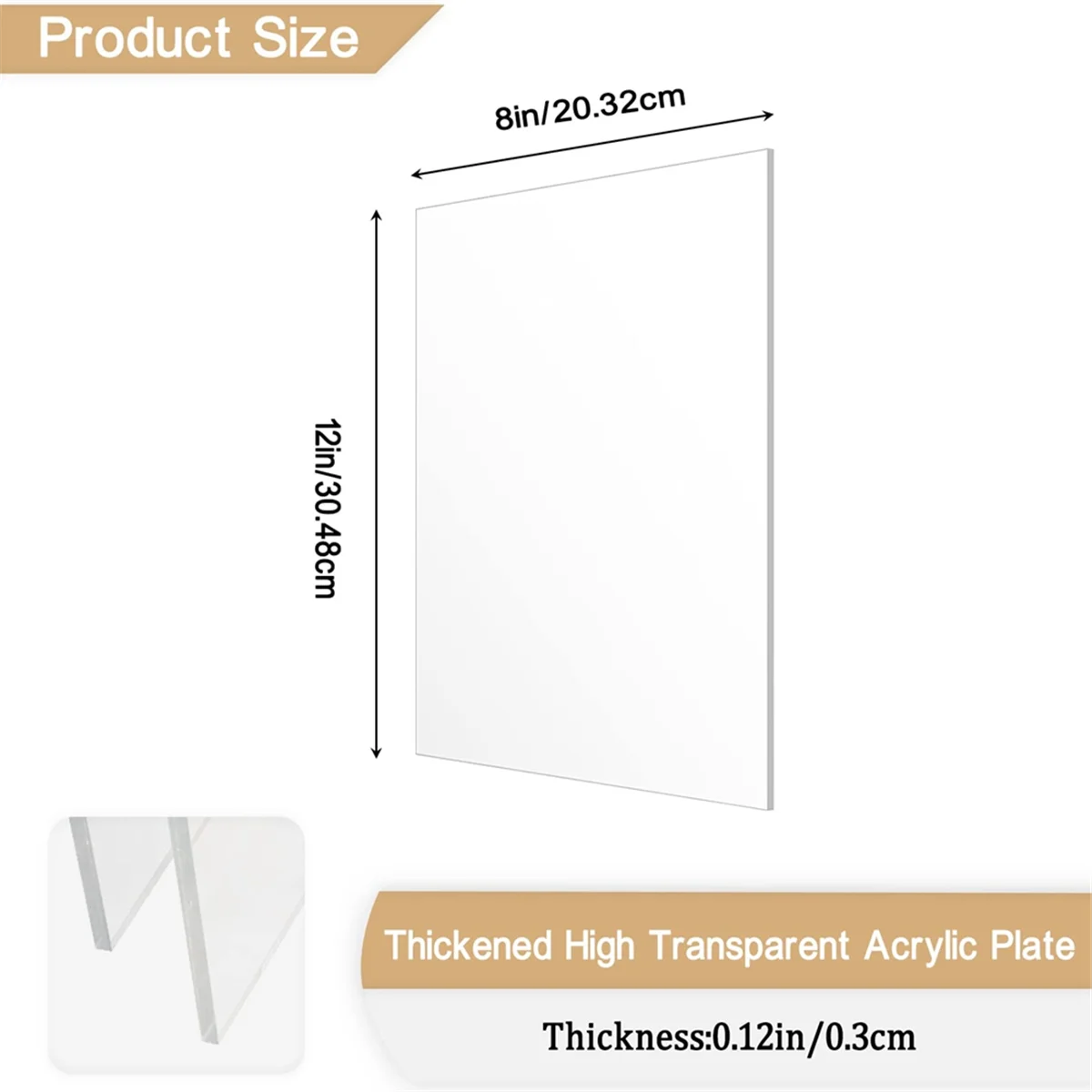 

Hot 4Pcs 1/8In Thick (3mm) Acrylic Sheets, Clear Cast Acrylic Glass 8x12In for Signs DIY Display Projects, Craft, Photo Frames