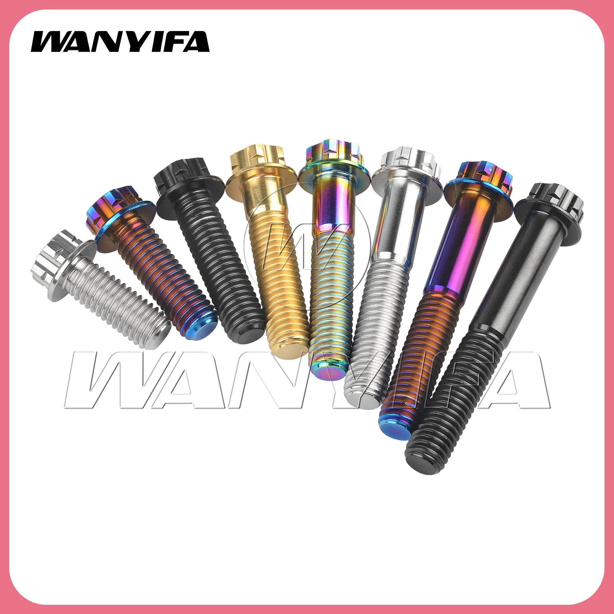 Wanyifa  Titanium Bolt  M6/M8x10 15 20 25 30 35 40 45 50 55mm Flange Torx Head Screw for  Motorcycle Car Modification