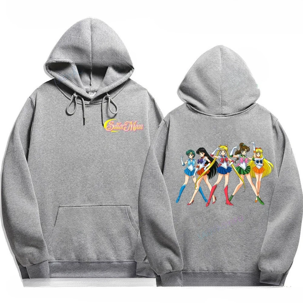 MINISO Unisex Sailor Moon Anime Hoodie Sweatshirt Mannen Vrouwen Street-wear Oversized Casual Lente Herfst Mode Capuchon
