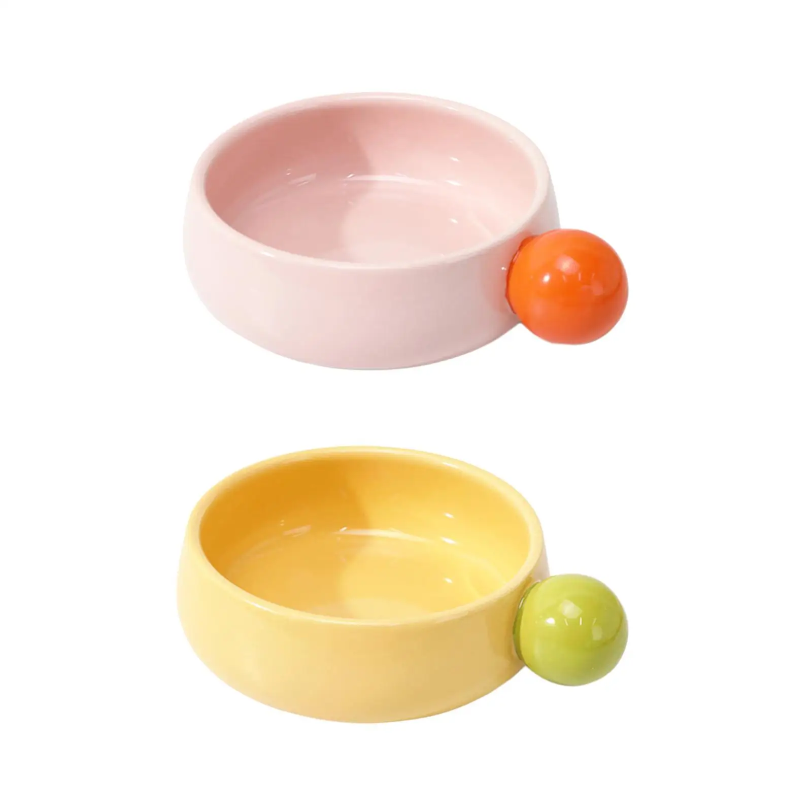 Ceramic Cat Bowl No Black Chin Anti Slip Stable Wide Cat Dish for Pet Supplies Small Dogs Kitten Indoor Cats Pet Accessories