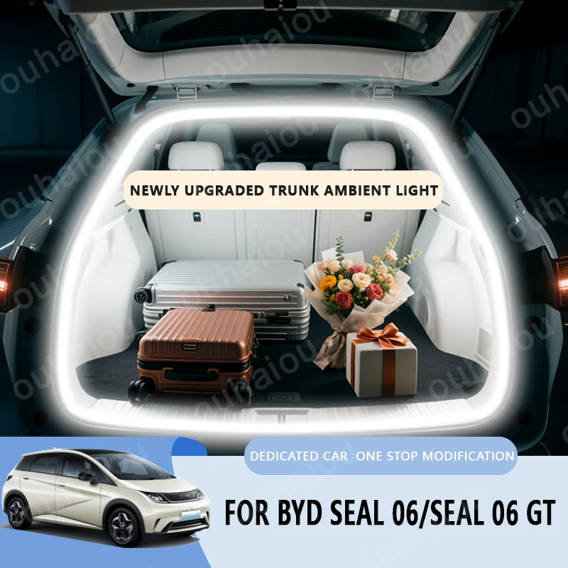 

For BYD Seal 06/BYD Seal 06 GT trunk light modification light Atmosphere lights White warm white Rear Trunk LED Light Bar