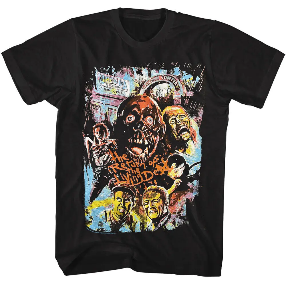 

Return Of The Living Dead Joe K Art Resurrection Cemetery Men's T Shirt Scary