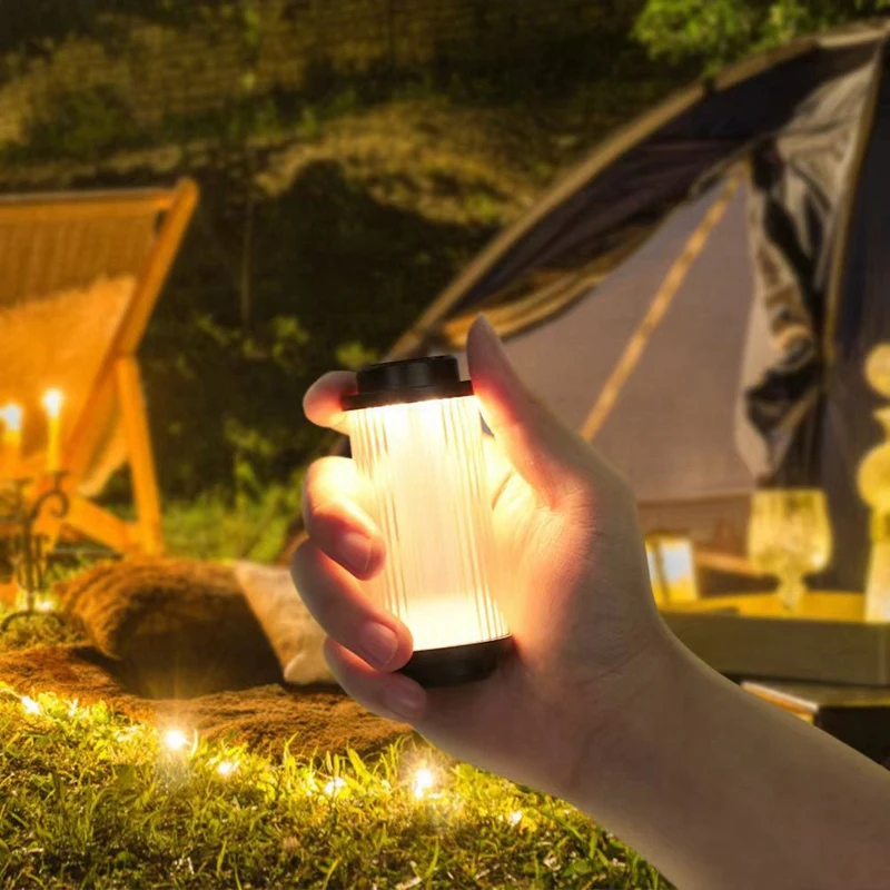 USB recarregável Mini LED Camping lanternas, lanterna poderosa, luz branca quente, explorar acampamento, acessórios de acampamento, 38