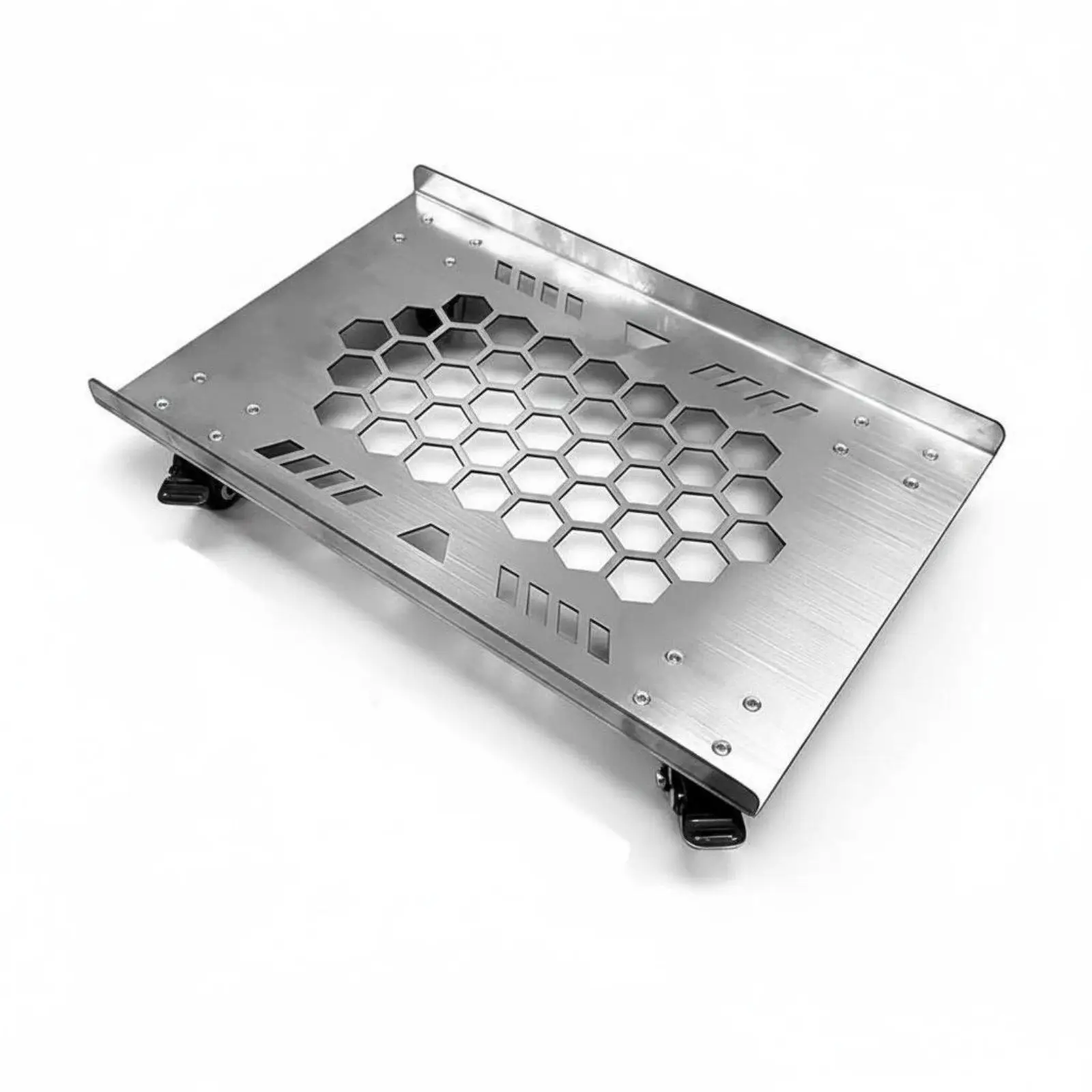 Heavy Duty Computer Stand Large Rolling PC Case Holder Stainless Steel Ventilated Desktop Cart for Office Desk
