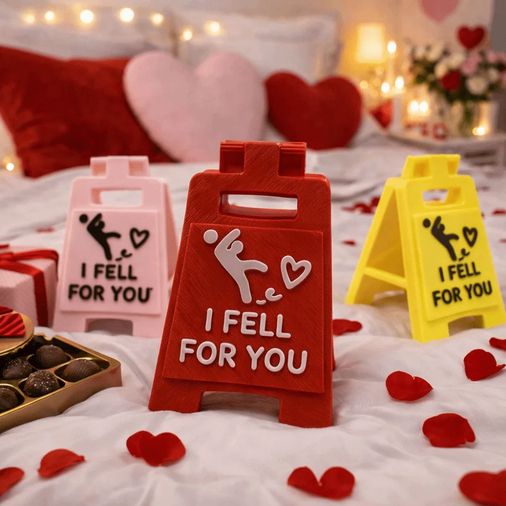 Mini Size Falling In Love Signboard Desktop Ornament Interesting Design Romantic Sign Love Token Love Letter Spouse Gift