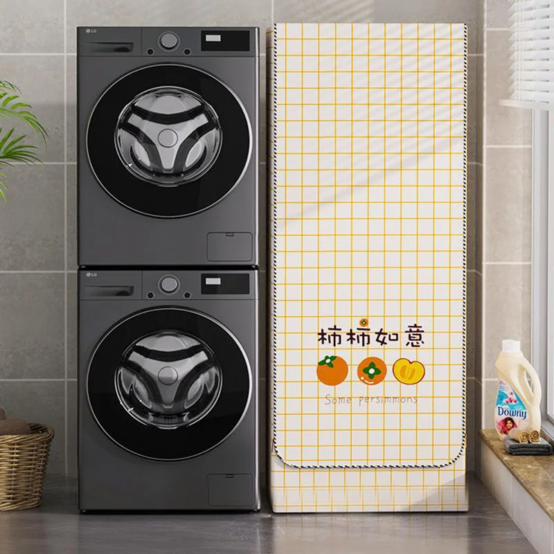 Laundry Dryers Cover Washer-dryer Silver Coated Oxford Waterproof Dustproof Sun-Proof Protector Cover Washing Machine Accessory