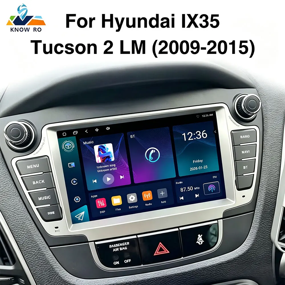 Écran Android 16 Carplay BT GPS WIFI pour Hyundai IX35 Tucson 2 LM 2009 - 2015, autoradio multimédia lecteur vidéo