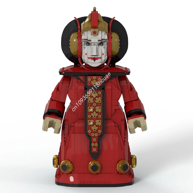 

3240pcs Moc Star Battle Padme Amidala (Queen Outfit) Megafigure Helmet Model Building Blocks Bricks Creative Assembly presents
