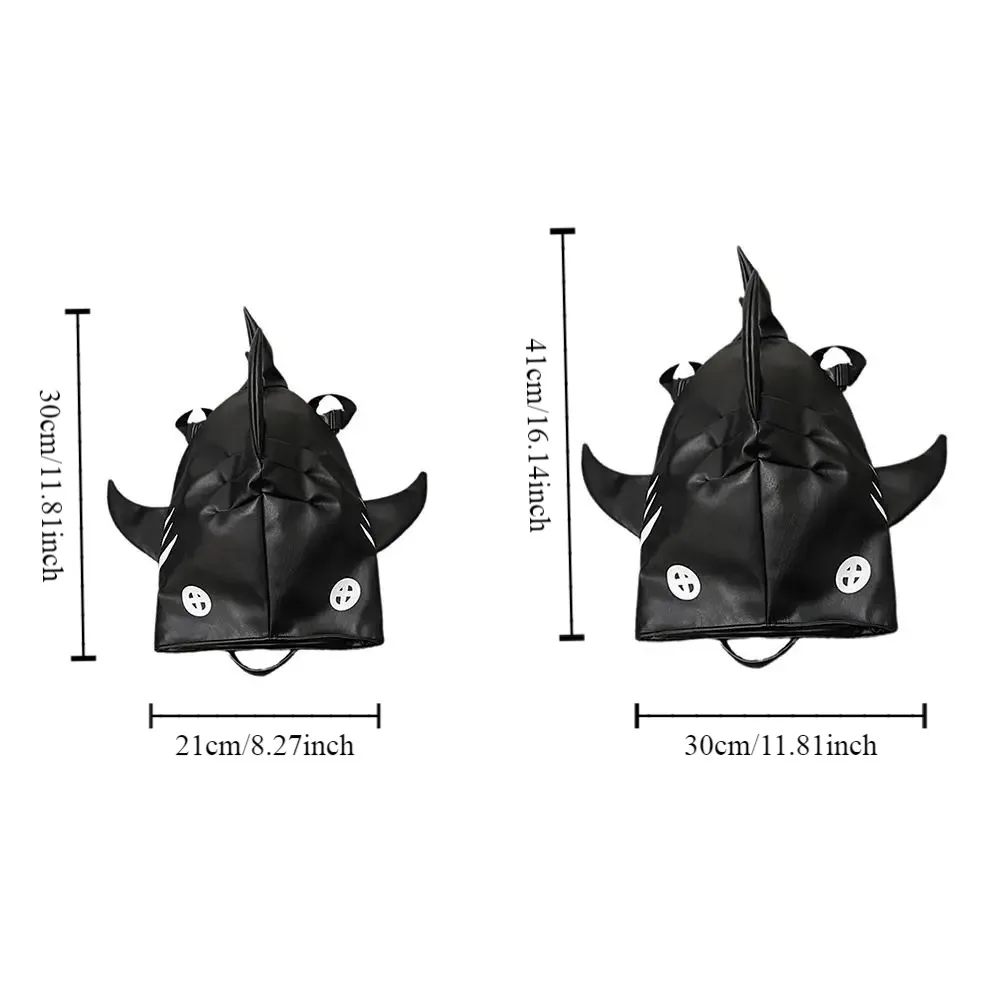 حقيبة ظهر قرش من الجلد الصناعي ، سعة كبيرة ، مقاومة للماء ، حقيبة كتف للأزواج ، حزام قابل للتعديل ، حقيبة سفر ، حقائب مدرسية ، أولاد