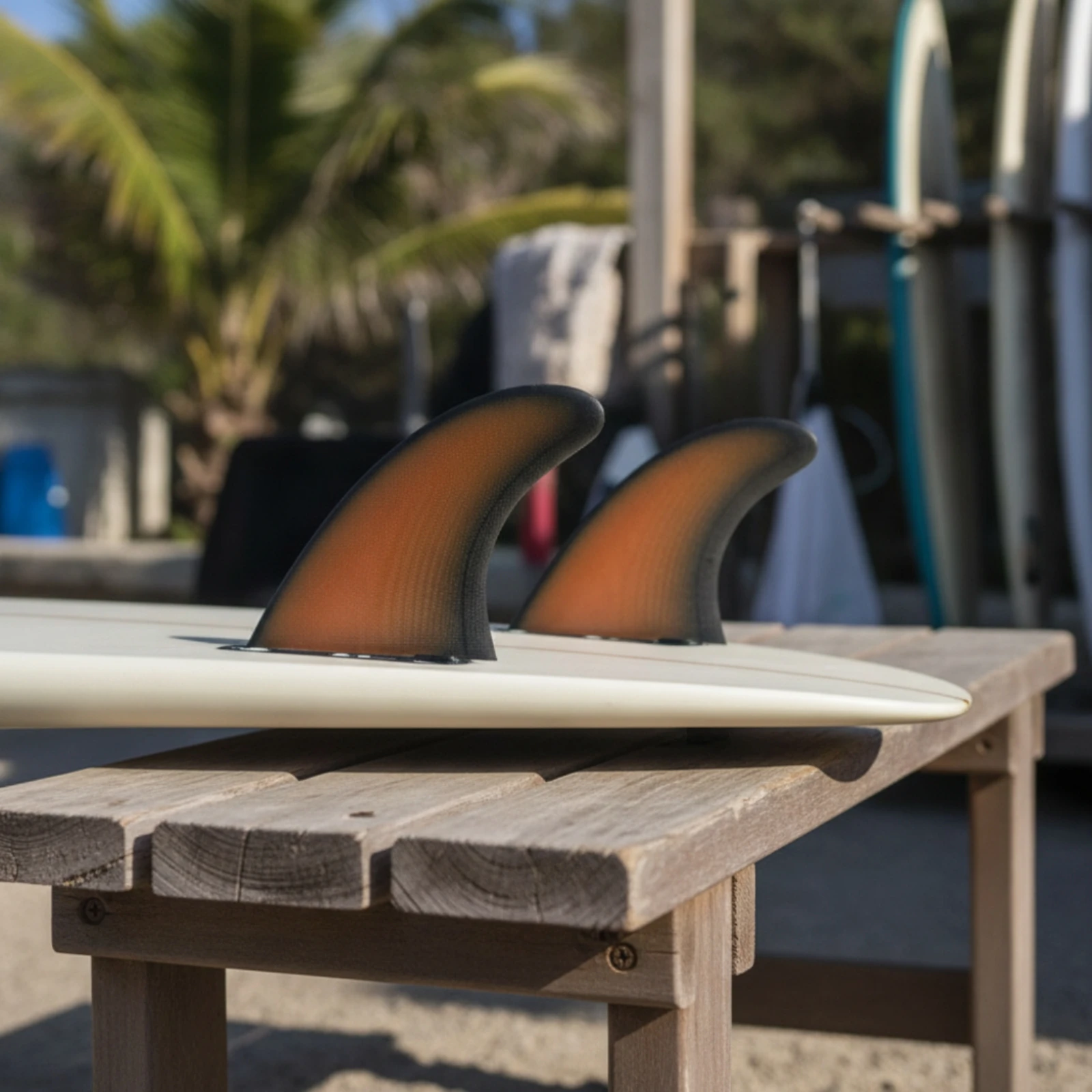 3 Pieces Surfboard Fin with Twin-Tab Base Lightweight Twin-Tab Fin Controlled Speed Generating for Surfers