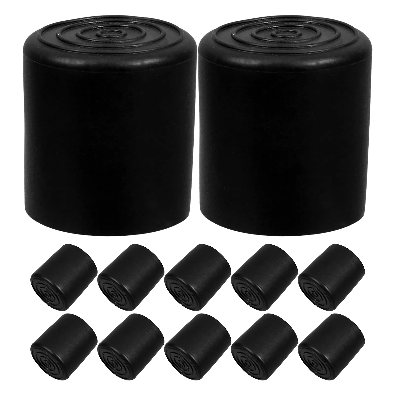 

20 Pcs Non-slip Cover Floor Protectors for Chairs Legs Replacement Foot Covers Black