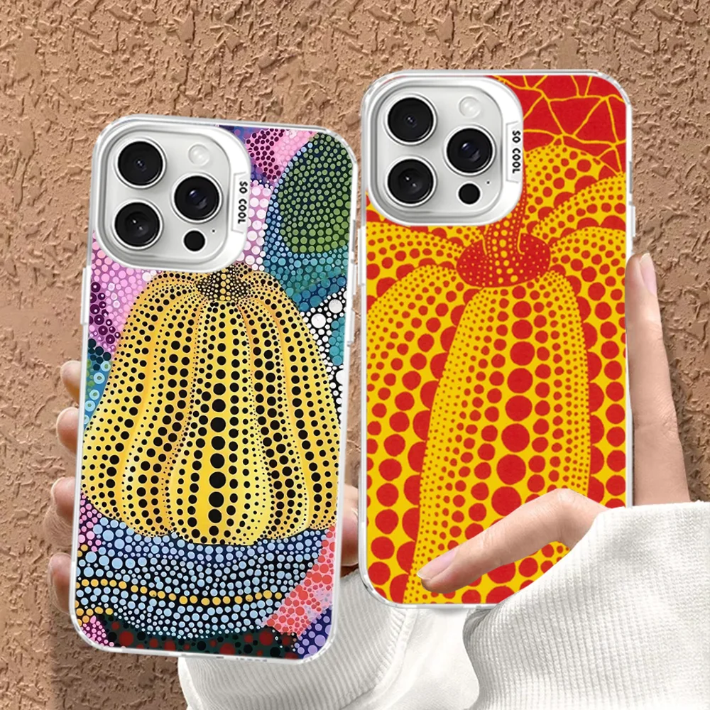 Pumpkin Yayoi Kusama Phone Case For IPhone 16 15 14 13 12 11 Pro Max X XR XSMAX 8 7 Plus Matte Shockproof Back Cover