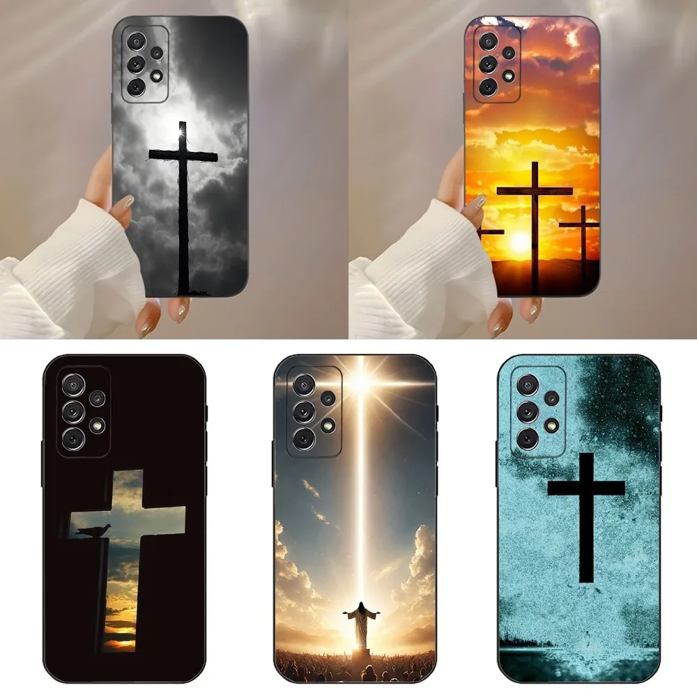 God Jesus Pray Phone Case For Samsung Galaxy A91,A80,A73,A72 ,A71,A53A52,A32 ,A31A22,A21s,A20,Black Cover