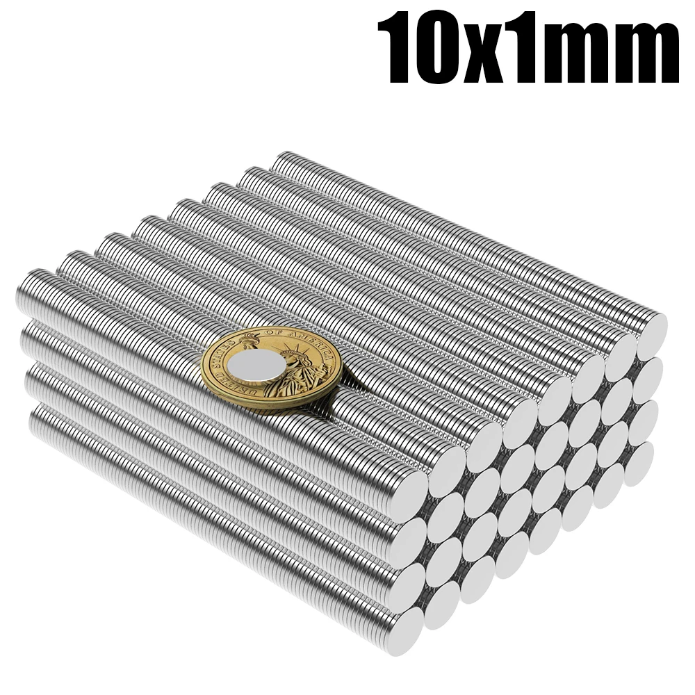 10/20/50/100/200/500 Pcs 10x1mm Powerful Magnets Neodymium Magnet For Fridge Small Magnets DIY Magnets For Fishing Circle Magnet