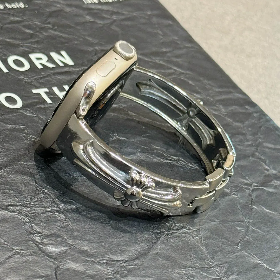 سوار ساعة Apple Watch متوافق مع 38 مم 40 مم 41 مم 42 مم 44 مم 45 مم 46 مم 49 مم، سوار معدني نحاسي فاخر، سلسلة iWatch 10 9 8 7 6 5 4 3 2 SE Ultra، حزام ساعة للجنسين