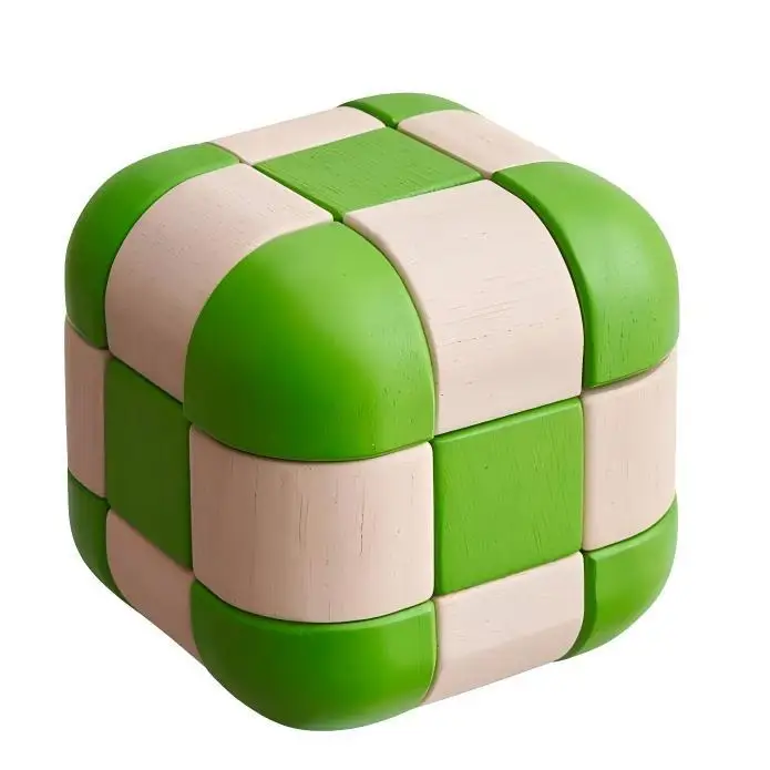 Dopamine Log Splicing Three-dimensional Square Villa Model Room Atmosphere Soft Decoration Crafts