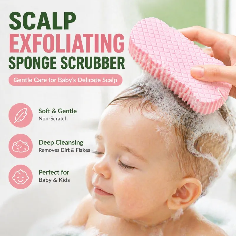 Fish Scale Exfoliating Bath Sponge Magic Dirt Removing Shower Towel Skin-safe Bath Cloth for Infants Painless Keratin Remover