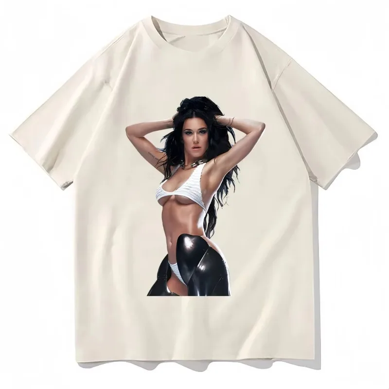 Katy Perry – haut à manches courtes pour hommes, mode d'été, impression graphique, col rond, t-shirt, Streetwear, vêtements décontractés en coton