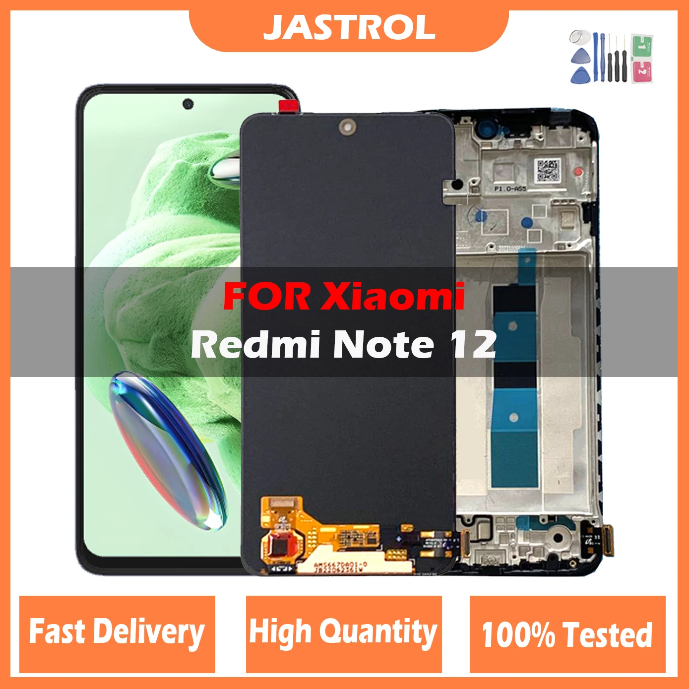 Amoled Lcd For Xiaomi Redmi Note 12 4G Display Touch Screen Digitizer Panel Assembly For Redmi Note 12 5G 23021RAAEG 22111317I