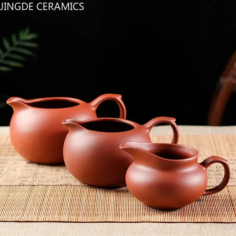 Household Drinkware Large Capacity Tea Separator Chinese Purple Clay Fair Cup Cha Hai Master Teacup Handmade Tea Set Accessories