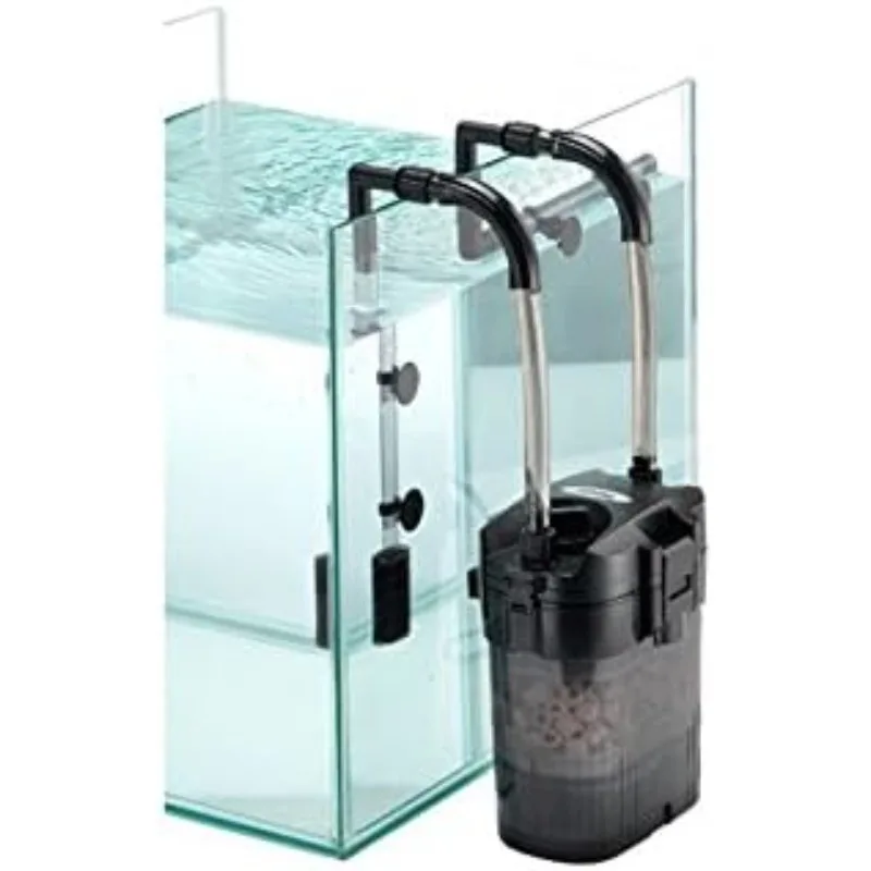 PX-150 Compact Aquarium Canister Aquarium Filter, up to 30 Gallons, 3 Stage Media Plus Flow Valve