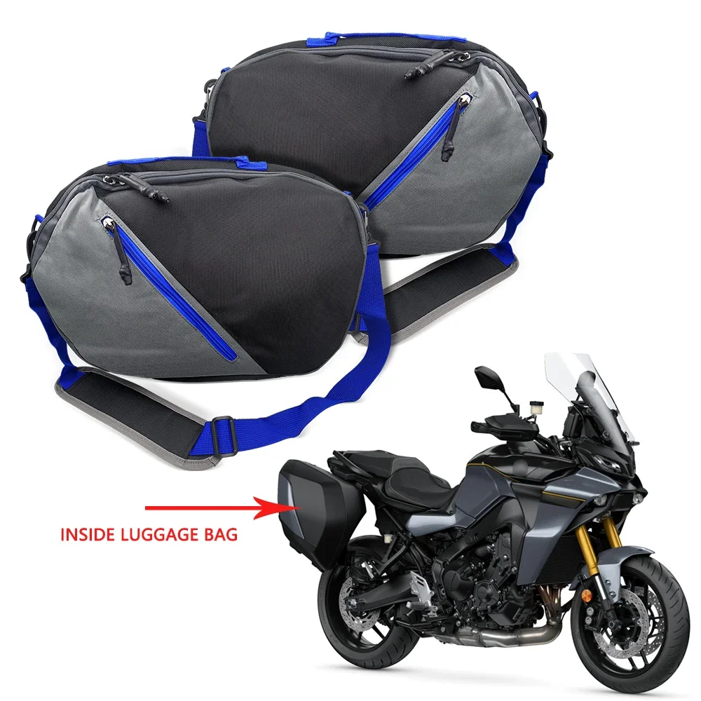 Motorcycle Luggage Bags side pockets Black Expandable Inner Bags Tracer900 2018 2019  FOR Tracer 9 GT TRACER 900GT