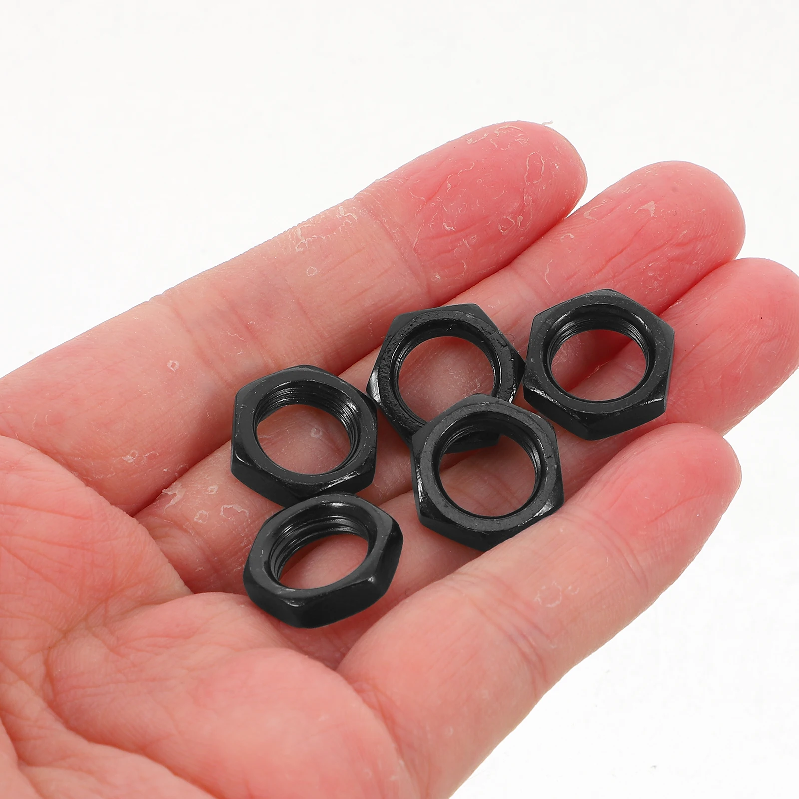 

50Pcs Hex Lock Nuts Fine Thread Lamp Parts for Repair Lighting Fixture Socket Replacement DIY Hardware Fasteners