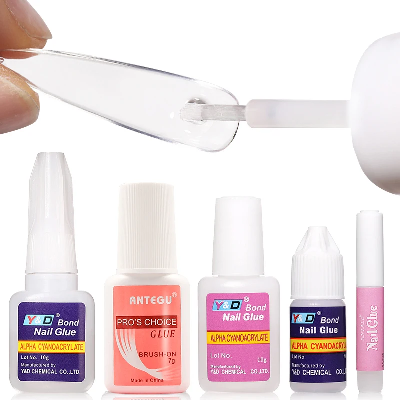 Acrylic Nail Tips Glue Fast-Dry Professional Nail Decoration Super Adhesive False Nail Tips Gel for Extension Manicure