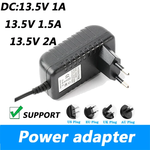 Imagen 1 del producto Adaptador de corriente DC 13,5 V 1A 13,5 V 2A 13,5 V 1.5A, cargador de Audio, Cable de carga, enchufe británico AU, fuente de alimentación de 5,5x2,1 MM
