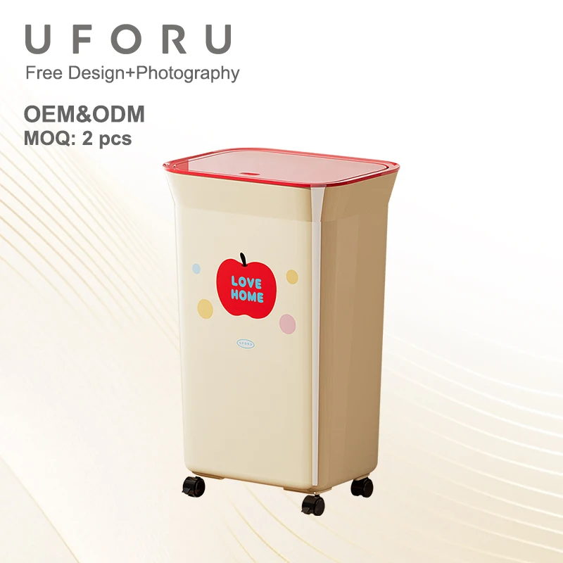 

Мусорный бак Uforu большой емкости с крытым шкивом доступен в нескольких стилях для кухни, ванной комнаты, гостиной и домашнего использования