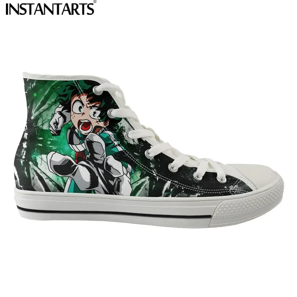 Mijn Held Academia Print Gevulkaniseerde Schoenen Mannen Canvas Hoge Top Flats Schoenen Anime Verkennings' S