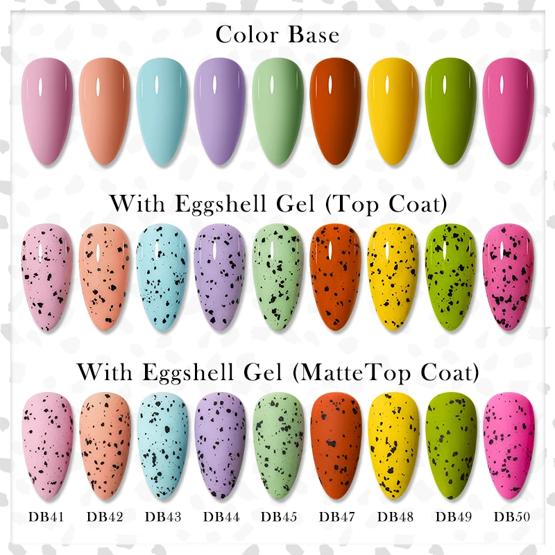 Mtssii 6ml Nail Gel Eggshell Gel Nail Polish Transparent Gel Soak Off Nail Art Gel  UV LED Varnish With Any Color Base Top Coat