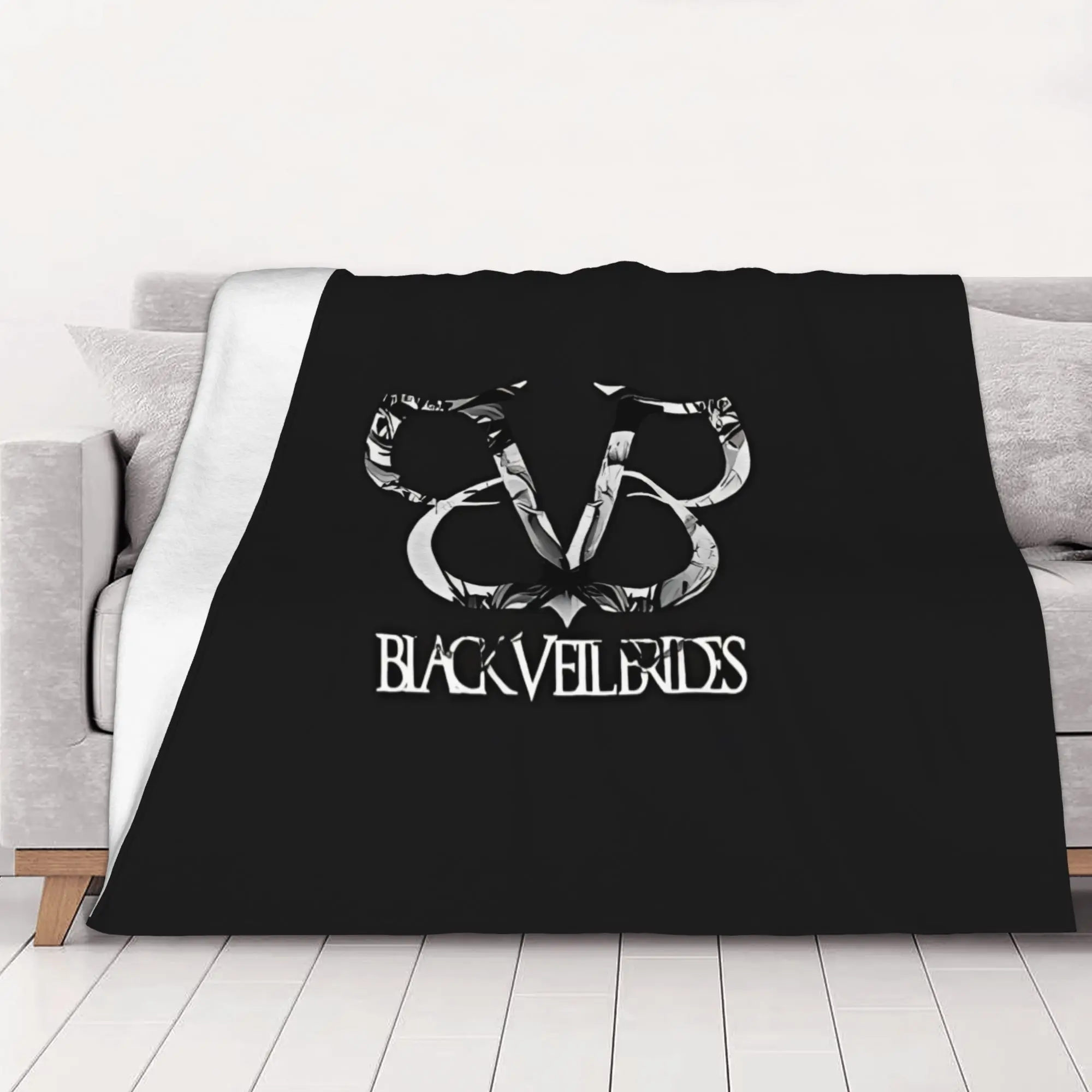 1PC home Cute Room Decor Classic Blanket Throw Blanket B-Black veil brides Novelty Warm Blanket All Season