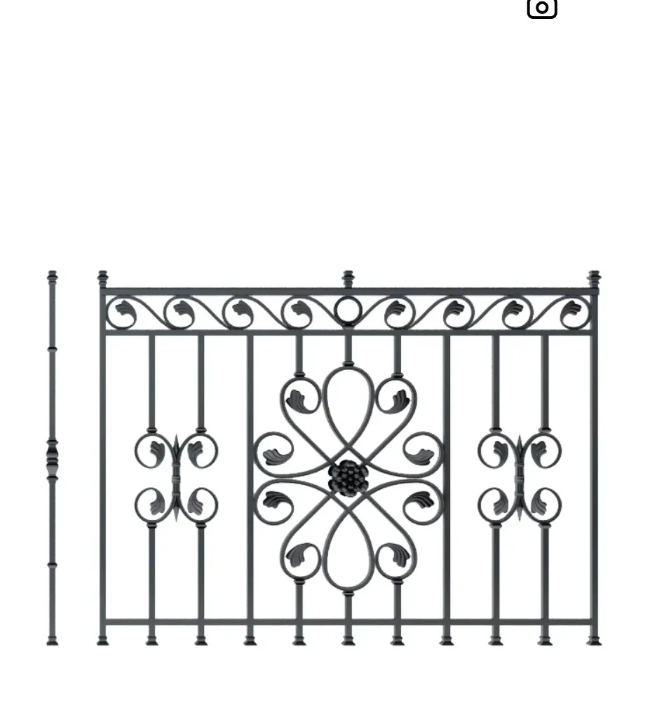 Wholesale Handrail Iron Balcony Balustrade Wrought Iron Railing