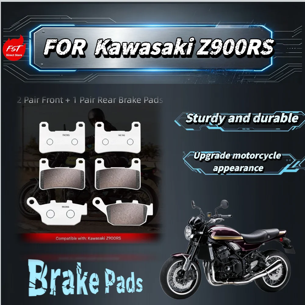 For Z900RS Carbon Copper Based Brake Pads Eco Asbestos-free Material Gentle Protection To Brake Disc Motorcycle Brake Kit