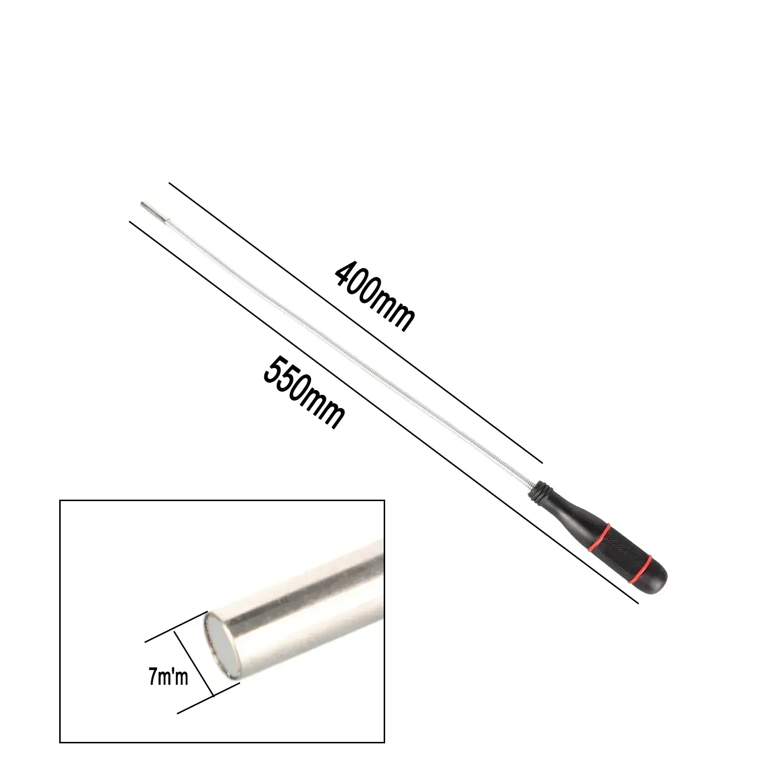 Flexible Magnetic Pickup Tool Bendable Snake Pickup For Auto Repair Tools Suction Bar Magnet Spring Grip Grabber Portable Tool