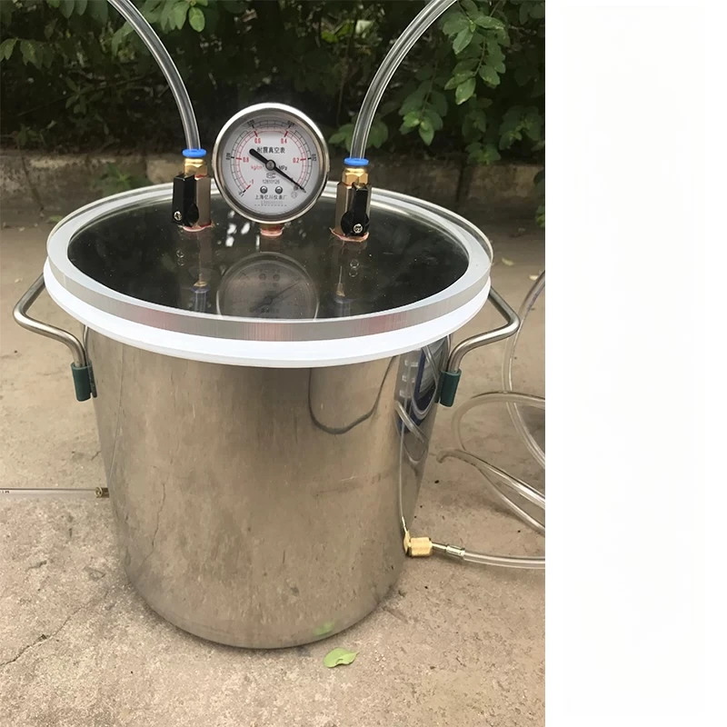 Vacuum saturation cylinder device Experimental testing equipment Silicone defoaming bucket Hand paste Carbon fiber resin