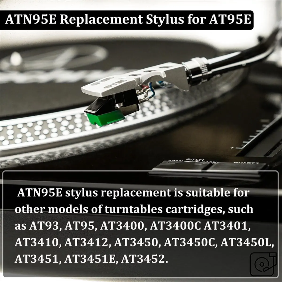 A14M ATN95E Record Needle Replacement Stylus, for AT-LP120-USB Turntables Record Player